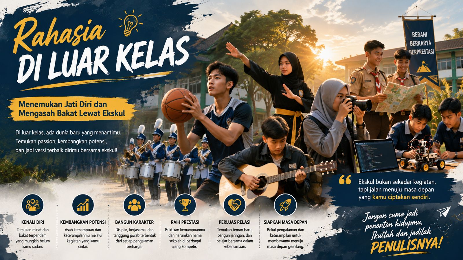 Rahasia di Luar Kelas: Menemukan Jati Diri dan Mengasah Bakat Lewat Ekskul